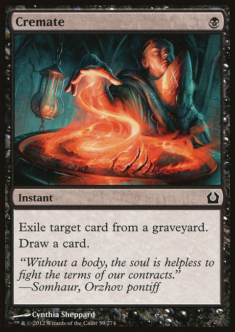 Cremate, Return to Ravnica #59, Magic: The Gathering card