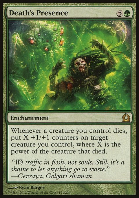 Death's Presence, Return to Ravnica #121, Magic: The Gathering card