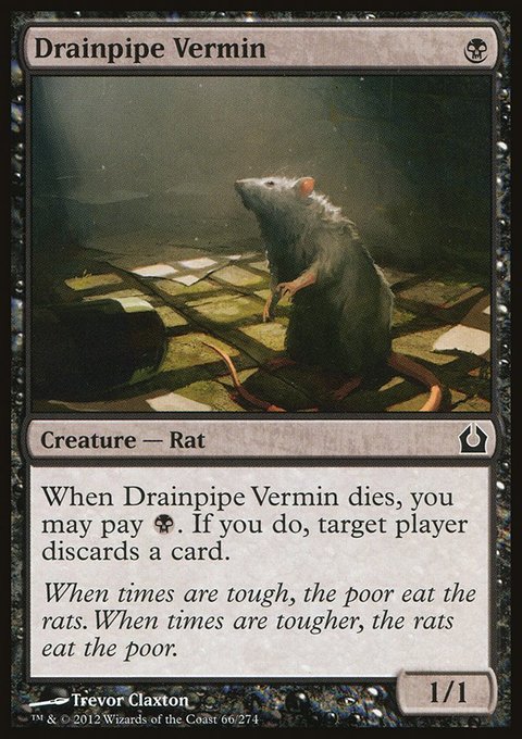 Drainpipe Vermin, Return to Ravnica #66, Magic: The Gathering card