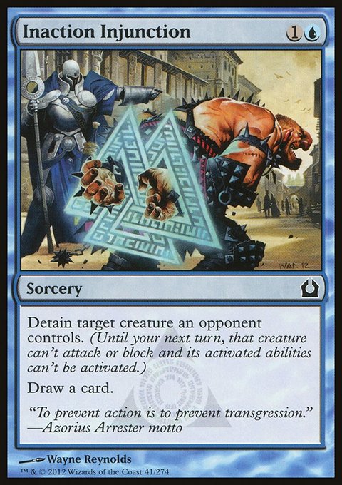 Inaction Injunction, Return to Ravnica #41, Magic: The Gathering card