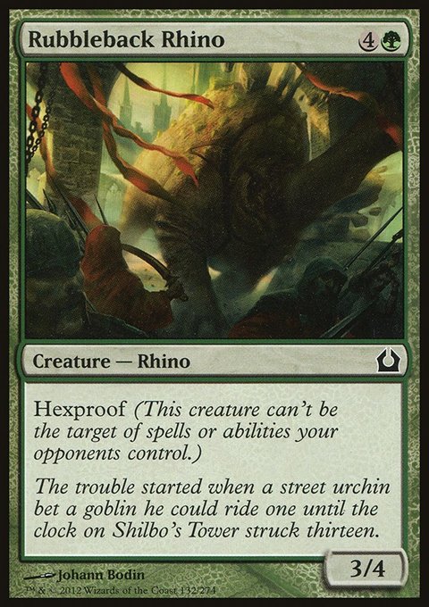 Rubbleback Rhino, Return to Ravnica #132, Magic: The Gathering card
