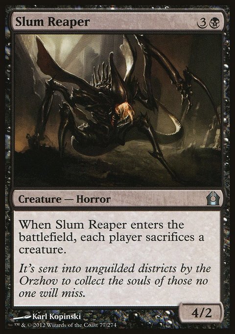 Slum Reaper, Return to Ravnica #77, Magic: The Gathering card