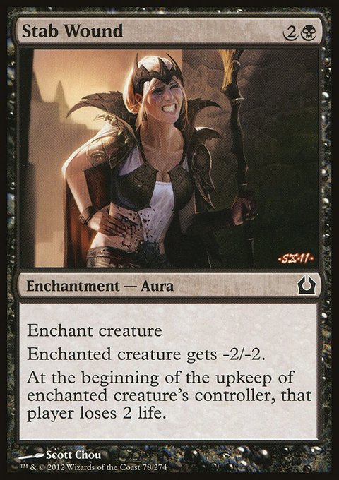 Stab Wound, Return to Ravnica #78, Magic: The Gathering card