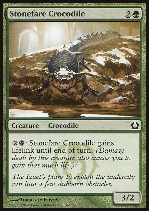 Stonefare Crocodile, Return to Ravnica #136, Magic: The Gathering card