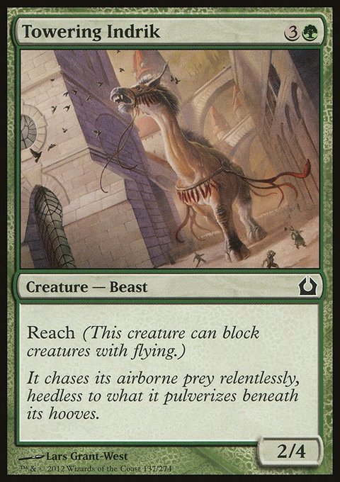 Towering Indrik, Return to Ravnica #137, Magic: The Gathering card
