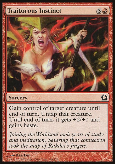 Traitorous Instinct, Return to Ravnica #109, Magic: The Gathering card