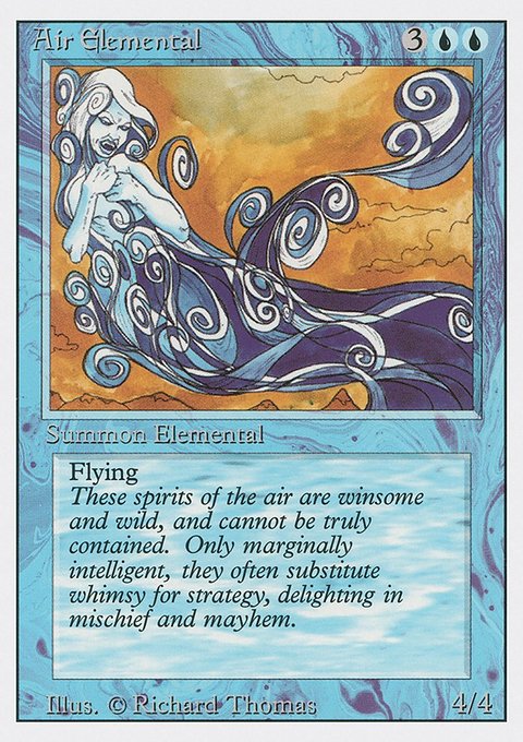 Air Elemental, Revised Edition #47, Magic: The Gathering card