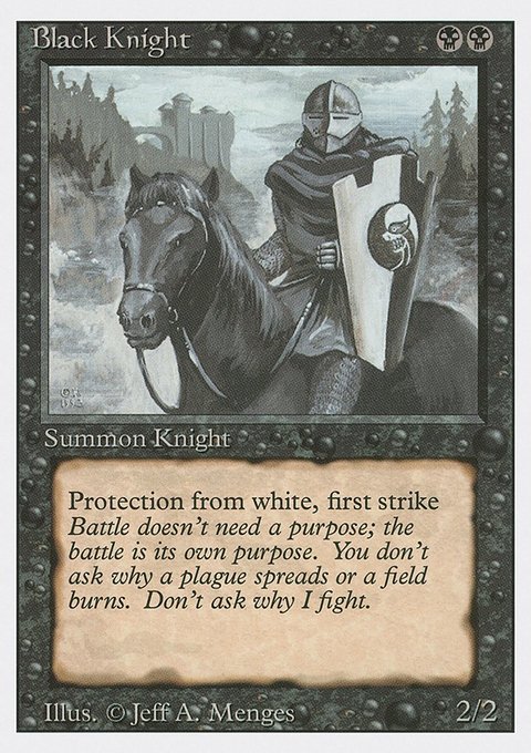 Black Knight, Revised Edition #95, Magic: The Gathering card