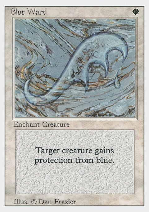 Blue Ward, Revised Edition #7, Magic: The Gathering card