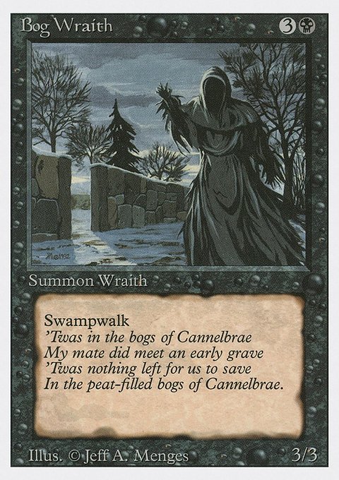 Bog Wraith, Revised Edition #96, Magic: The Gathering card