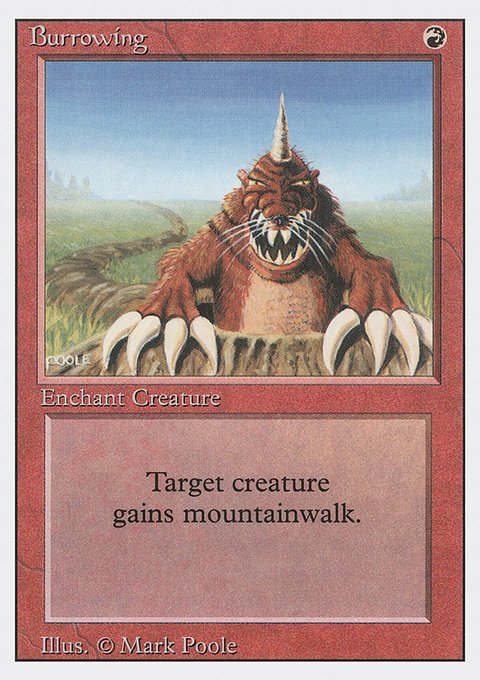 Burrowing, Revised Edition #140, Magic: The Gathering card
