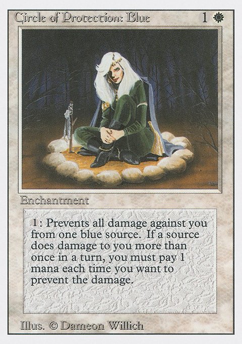Circle of Protection: Blue, Revised Edition #10, Magic: The Gathering card