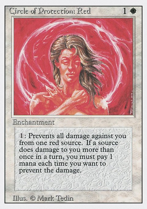 Circle of Protection: Red, Revised Edition #12, Magic: The Gathering card