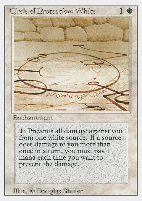Circle of Protection: White, Revised Edition #13, Magic: The Gathering card