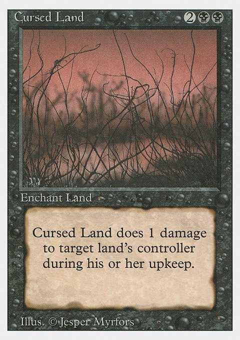 Cursed Land, Revised Edition #98, Magic: The Gathering card