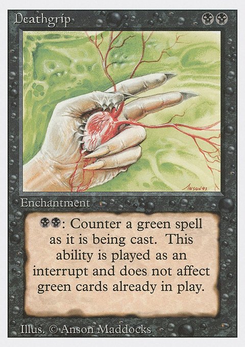 Deathgrip, Revised Edition #101, Magic: The Gathering card