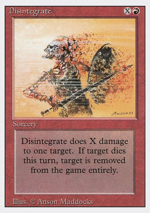 Disintegrate, Revised Edition #142, Magic: The Gathering card