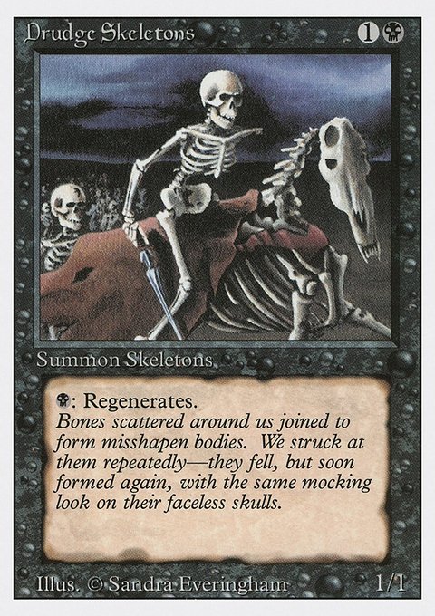 Drudge Skeletons, Revised Edition #107, Magic: The Gathering card