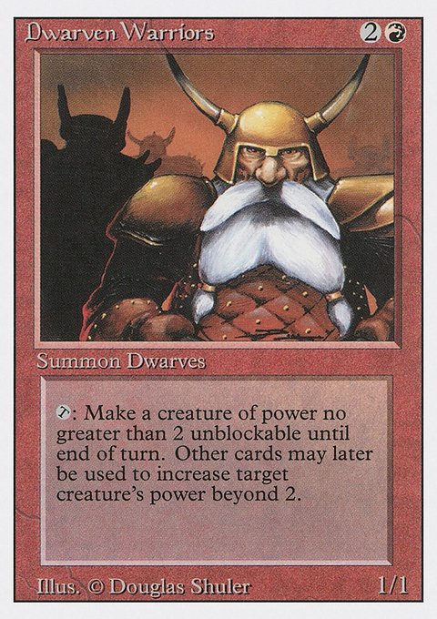 Dwarven Warriors, Revised Edition #144, Magic: The Gathering card