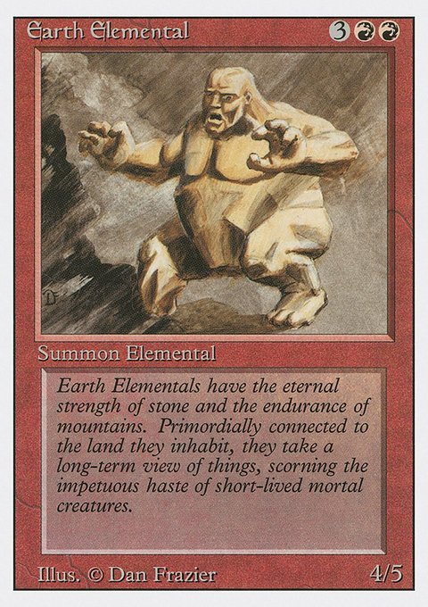 Earth Elemental, Revised Edition #146, Magic: The Gathering card