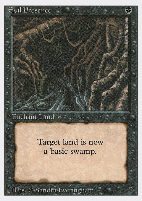 Evil Presence, Revised Edition #110, Magic: The Gathering card