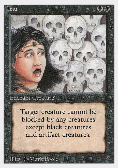 Fear, Revised Edition #111, Magic: The Gathering card