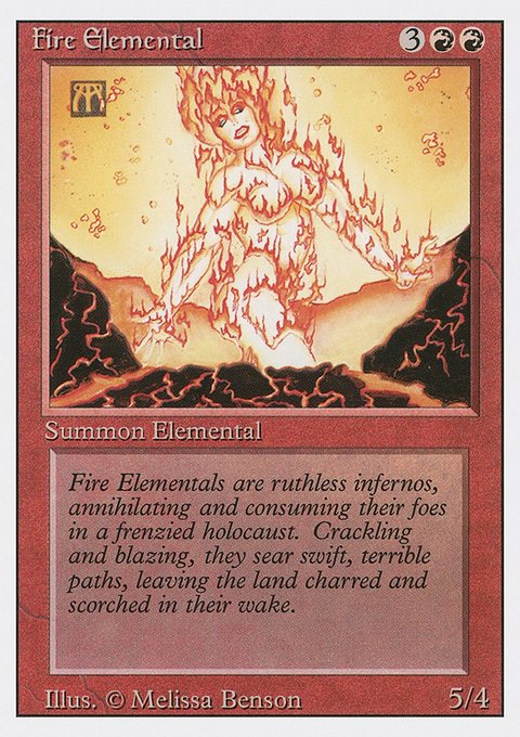 Fire Elemental, Revised Edition #149, Magic: The Gathering card