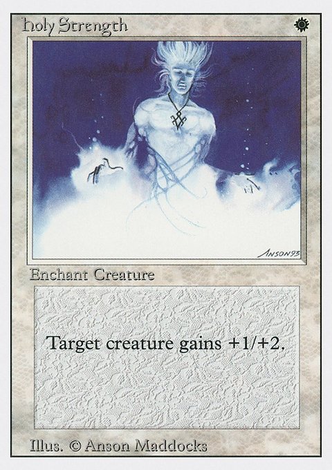 Holy Strength, Revised Edition #24, Magic: The Gathering card