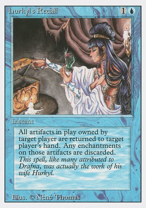 Hurkyl's Recall, Revised Edition #60, Magic: The Gathering card