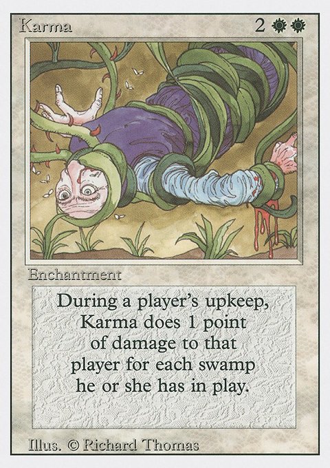 Karma, Revised Edition #26, Magic: The Gathering card