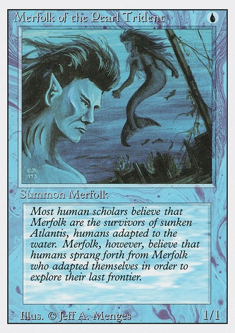 Merfolk of the Pearl Trident, Revised Edition #68, Magic: The Gathering card