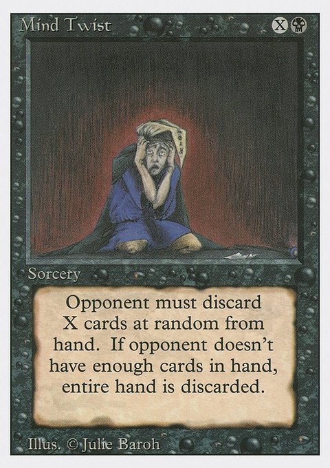 Mind Twist, Revised Edition #117, Magic: The Gathering card