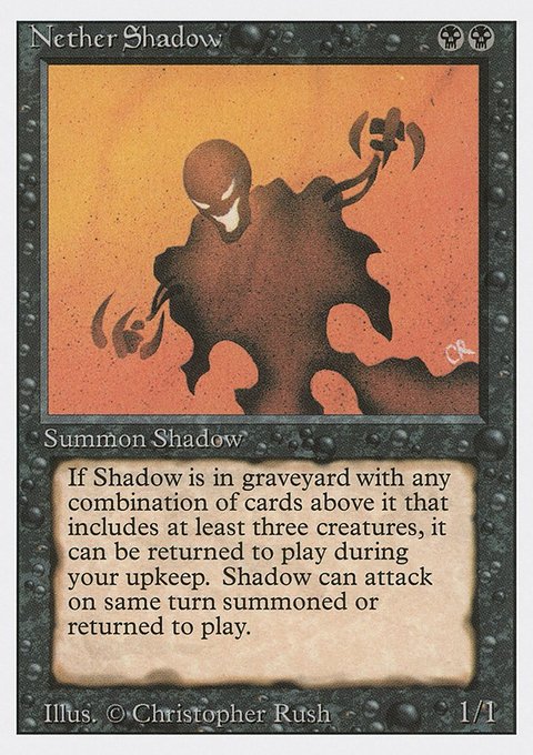 Nether Shadow, Revised Edition #118, Magic: The Gathering card
