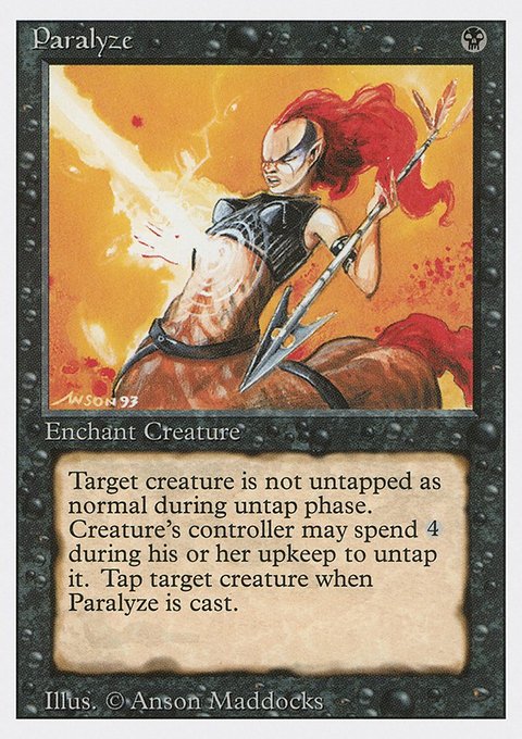 Paralyze, Revised Edition #121, Magic: The Gathering card