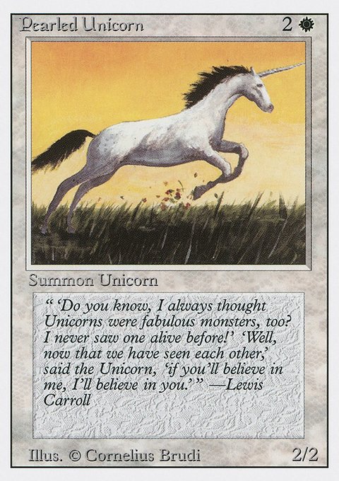 Pearled Unicorn, Revised Edition #30, Magic: The Gathering card