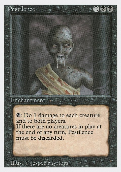 Pestilence, Revised Edition #122, Magic: The Gathering card