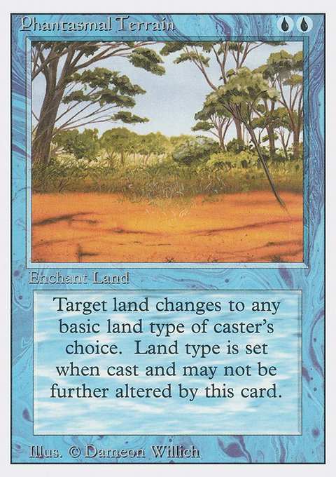 Phantasmal Terrain, Revised Edition #70, Magic: The Gathering card