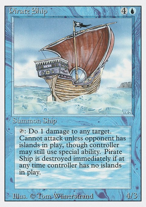 Pirate Ship, Revised Edition #72, Magic: The Gathering card