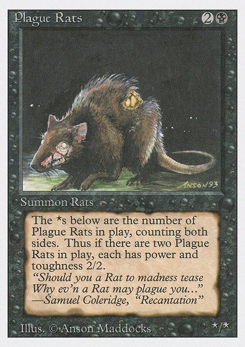 Plague Rats, Revised Edition #123, Magic: The Gathering card