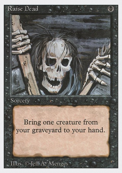 Raise Dead, Revised Edition #124, Magic: The Gathering card