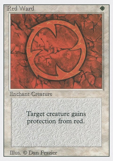Red Ward, Revised Edition #33, Magic: The Gathering card