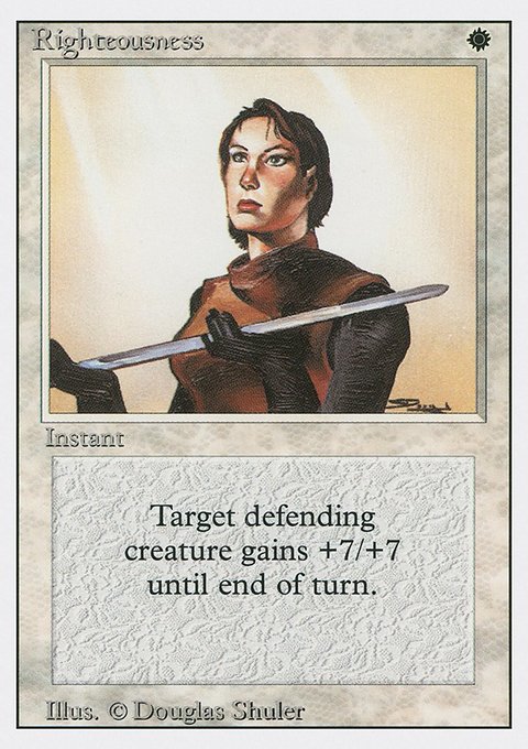 Righteousness, Revised Edition #37, Magic: The Gathering card