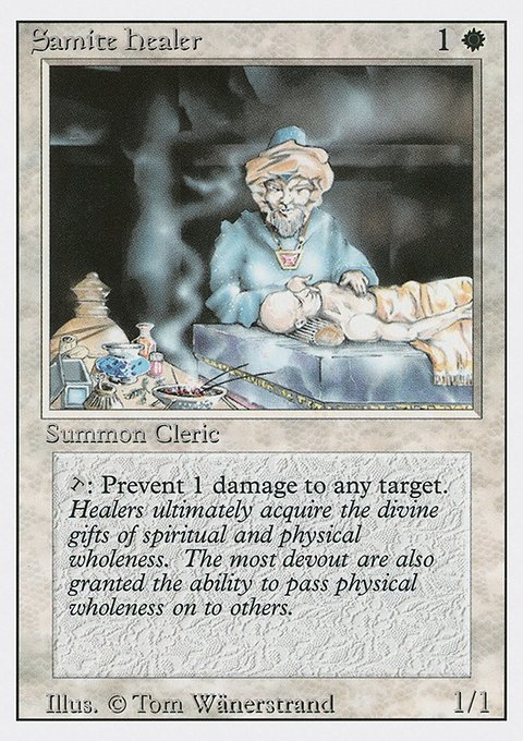 Samite Healer, Revised Edition #38, Magic: The Gathering card