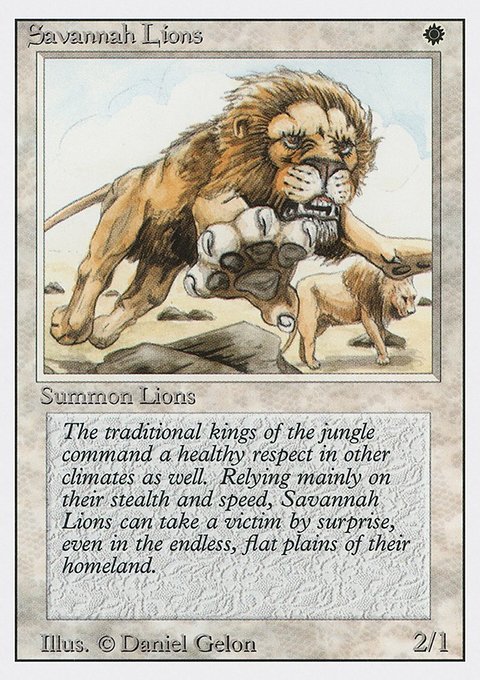 Savannah Lions, Revised Edition #39, Magic: The Gathering card