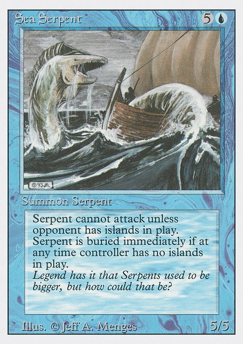 Sea Serpent, Revised Edition #78, Magic: The Gathering card