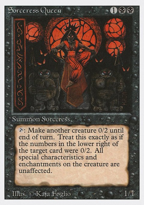 Sorceress Queen, Revised Edition #131, Magic: The Gathering card