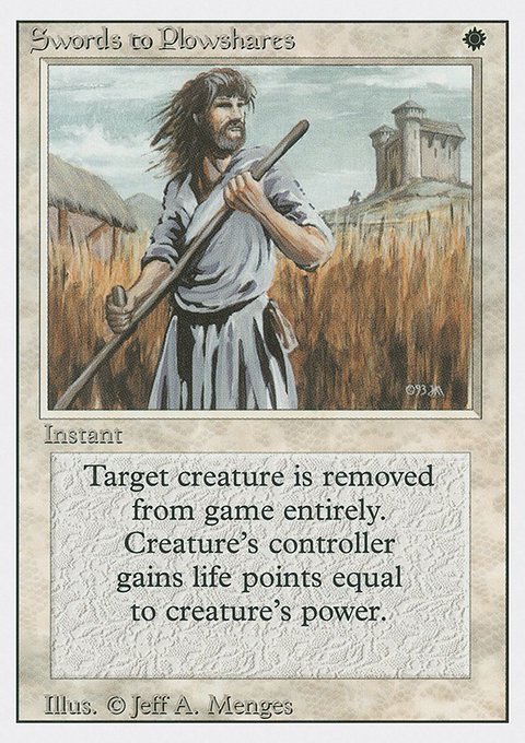 Swords to Plowshares, Revised Edition #41, Magic: The Gathering card