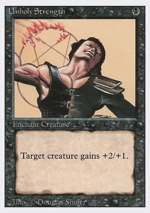 Unholy Strength, Revised Edition #133, Magic: The Gathering card