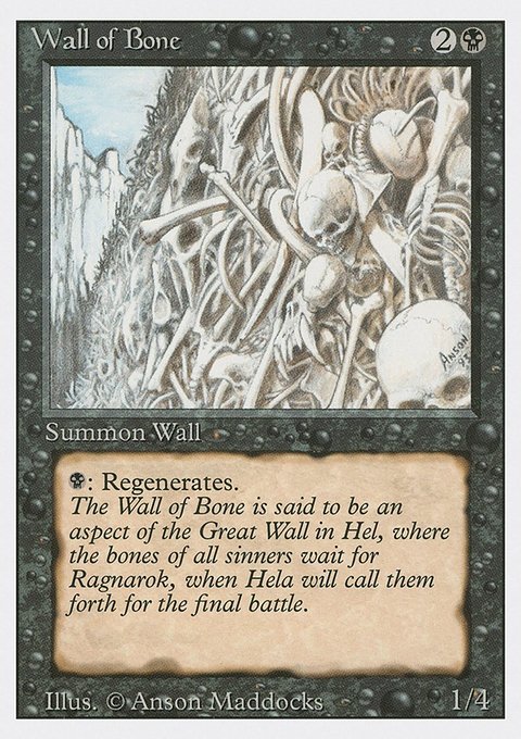 Wall of Bone, Revised Edition #134, Magic: The Gathering card