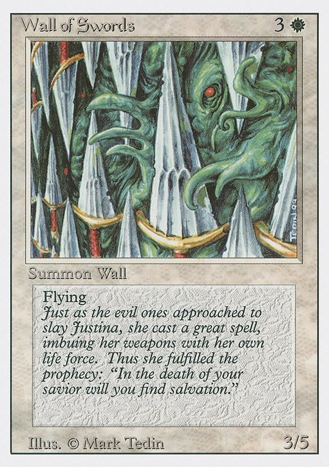 Wall of Swords, Revised Edition #43, Magic: The Gathering card